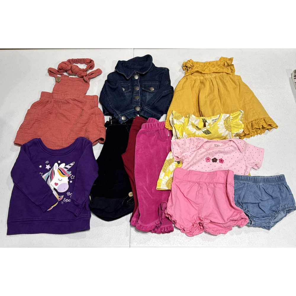Baby Girl Clothes 12M Dress, Leggings, Shorts Bottoms, Jumper, Jacket, Sweater